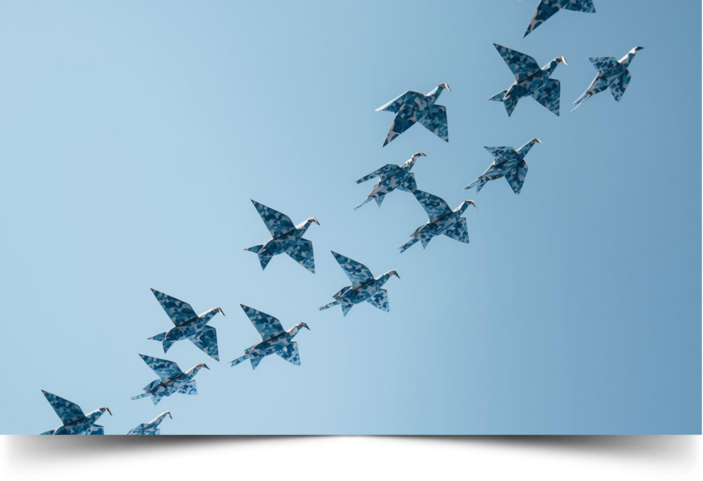 Complex Migration Origami Birds
